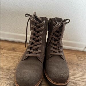 Clarks Taupe Ankle Boots